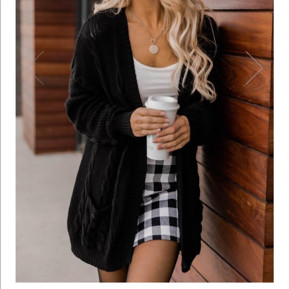 Black cardigan